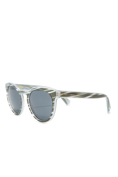 Shop Dolce & Gabbana 51mm Solid Sunglasses In Bl Stripe