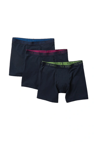 Shop Ted Baker Assorted Boxer Briefs - Pack Of 3 In Nvypos/nvyc/nrs