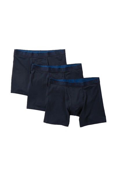 Shop Ted Baker Assorted Boxer Briefs - Pack Of 3 In Navy