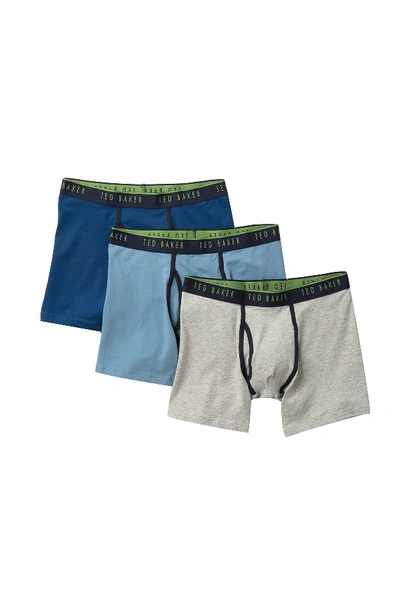 Shop Ted Baker Assorted Boxer Briefs - Pack Of 3 In Gyh/posdn/angfl