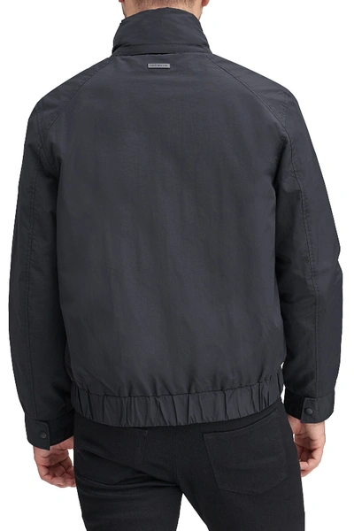 Shop Andrew Marc Hooded Drawstring Jacket In Black