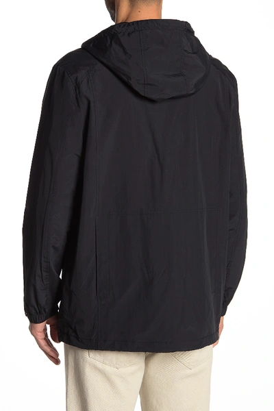 Shop Andrew Marc Hooded Drawstring Jacket In Black