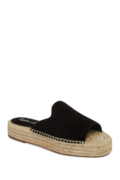 Shop Splendid Franci Espadrille Slide Sandal In Blacksuede