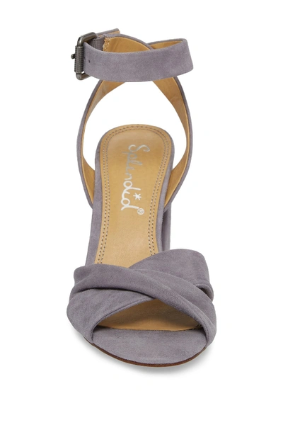 Shop Splendid Fairy Block Heel Sandal In Grey Suede