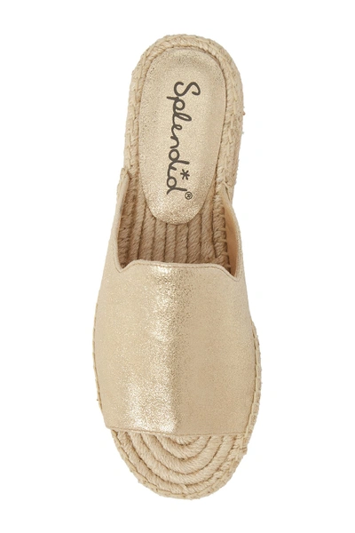 Shop Splendid Franci Espadrille Slide Sandal In Gold Metsd