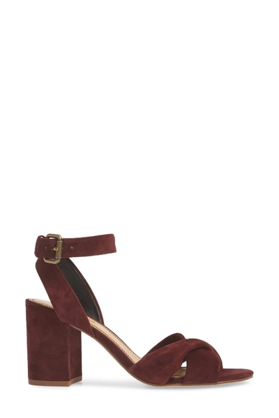 Shop Splendid Fairy Block Heel Sandal In Deep Plum Suede