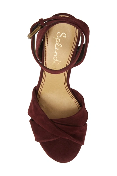 Shop Splendid Fairy Block Heel Sandal In Deep Plum Suede