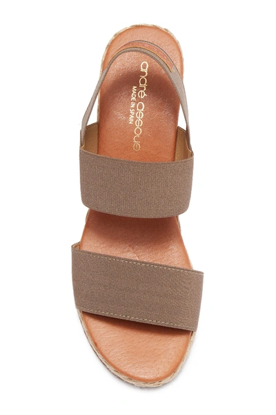 Shop Andre Assous Allison Wedge Espadrille Sandal In Taupe