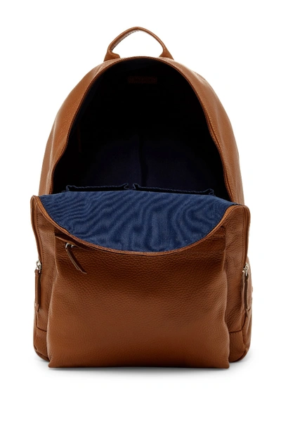 Shop Cole Haan Pebble Leather Backpack In Chocolate