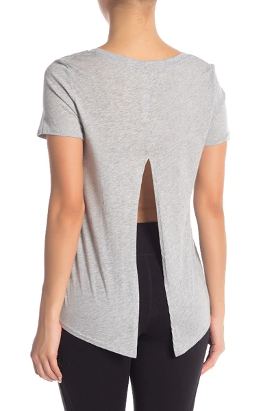 Shop Alo Yoga Graphic T-shirt In Lt. Heather Grey/happy Baby