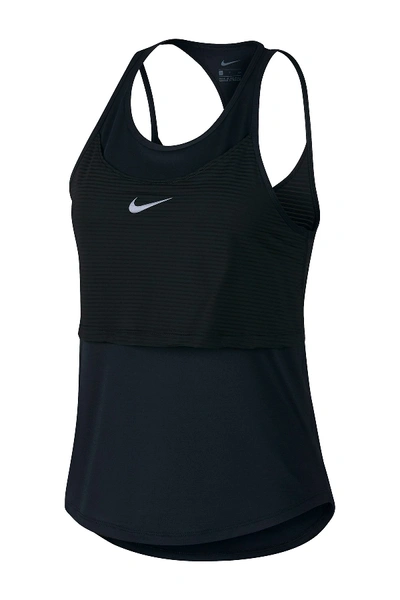 Shop Nike 10k Breathe Tank In Black/refsil