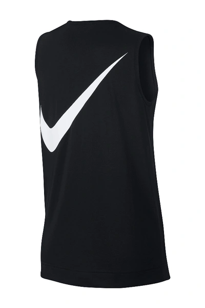 Shop Nike Swoosh Logo Tank In Black/white