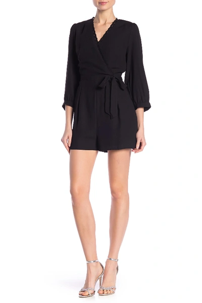 Shop 19 Cooper Wrap Tie Romper In Black