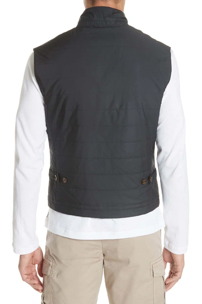 Shop Eleventy Quilted Vest In 11 Navy