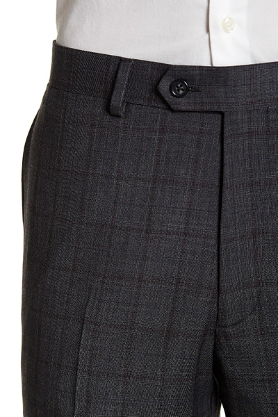 Shop English Laundry Grey Plaid Two Button Peak Lapel Wool Suit In Gry/brn