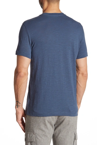 Shop Theory Gaskell Short Sleeve Slub T-shirt In Blu