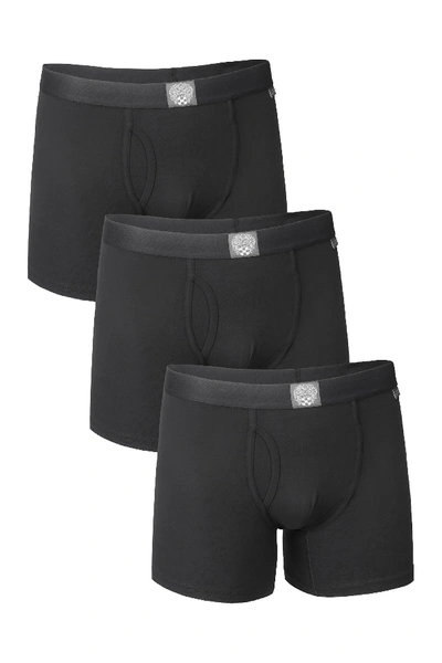 Shop Vince Camuto Boxer Briefs - Pack Of 3 In Black/black/black