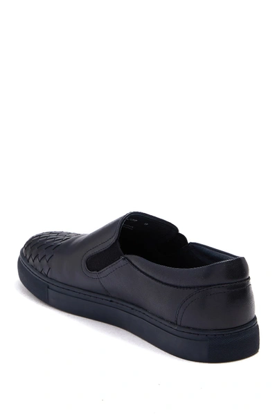 Shop Zanzara Ader Leather Slip-on Sneaker In Navy