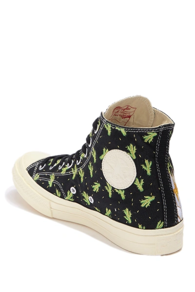 Shop Converse Chuck 70 Hi Top Cactus Flower Sneaker (unisex) In Black/green/egr