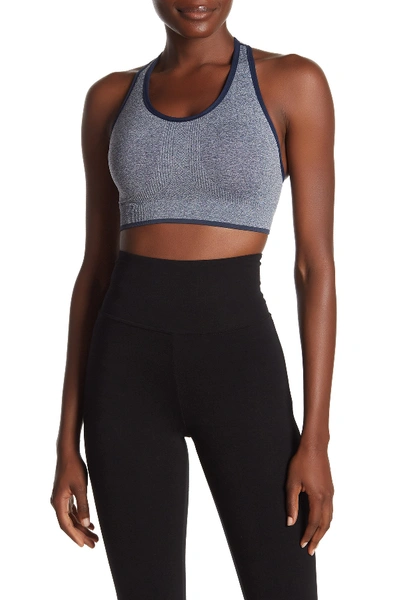 Shop Andrew Marc Seamless Sports Bra In Midnight