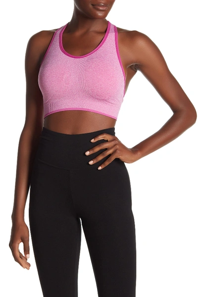 Shop Andrew Marc Seamless Sports Bra In Hibiscus