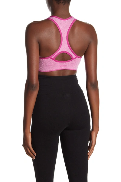 Shop Andrew Marc Seamless Sports Bra In Hibiscus