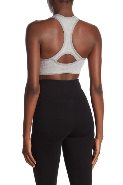 Shop Andrew Marc Seamless Sports Bra In Sterling