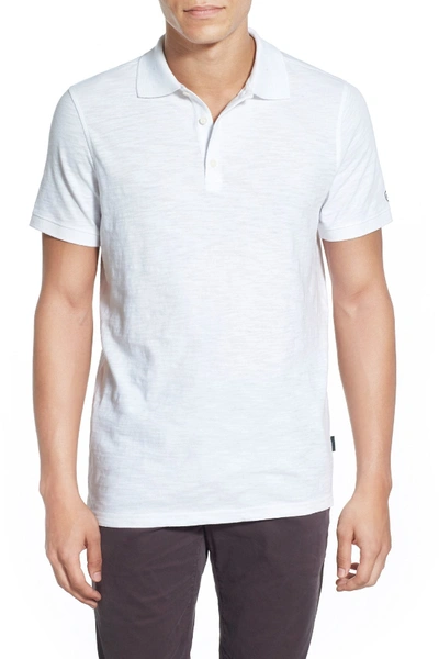 Shop Ag Green Label Bryant Trim Fit Polo In Bright White