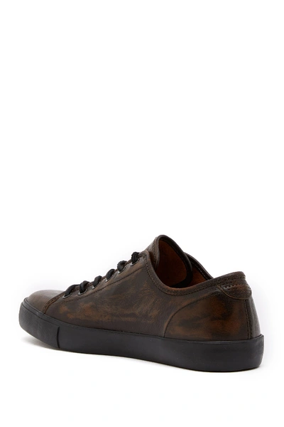 Shop Frye Brett Low Leather Sneaker In Cognac