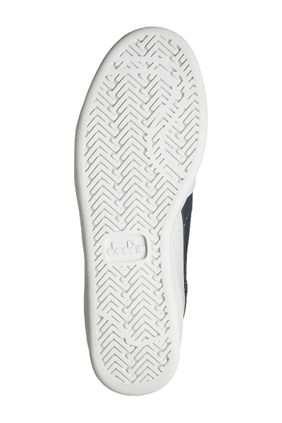 Shop Diadora B. Elite Leather Sneaker In White/denim Blue