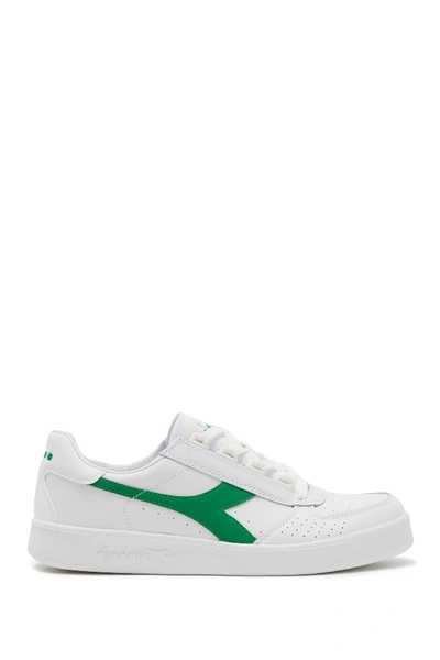 Shop Diadora B. Elite Leather Sneaker In White/white/white/je