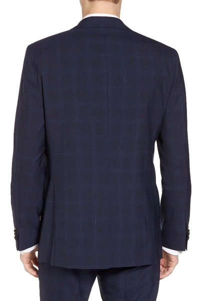 Shop Theory Chambers Plaid Wool Trim Fit Suit Separates Sport Coat In Eclipse