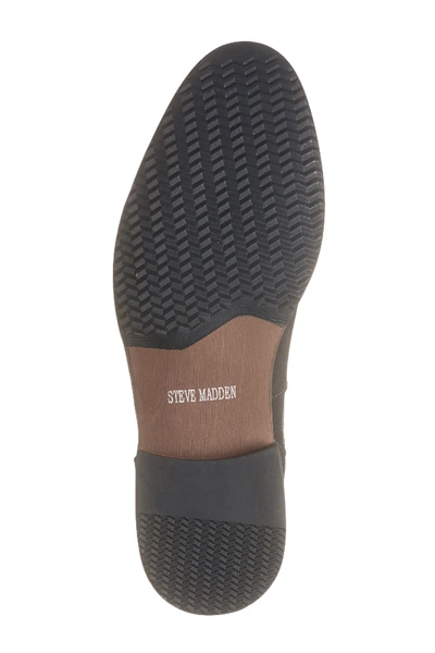 Shop Steve Madden Quahog Leather Chelsea Boot In Black Leat