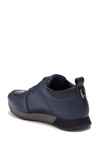 Shop Roberto Cavalli Cavalli Lace-up Retro Sneaker In Blue