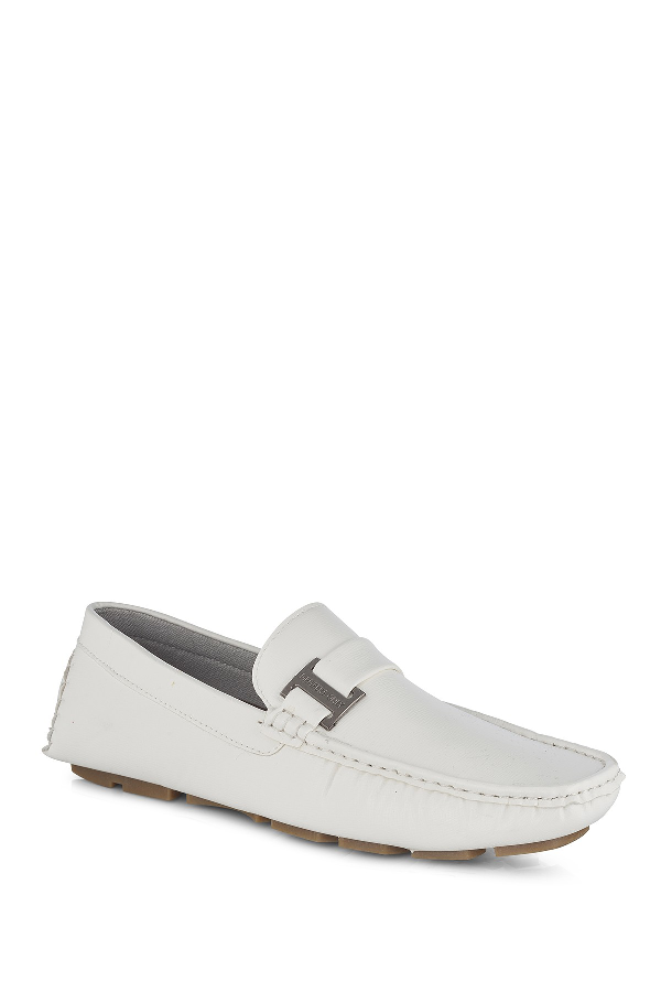 white driving moccasins