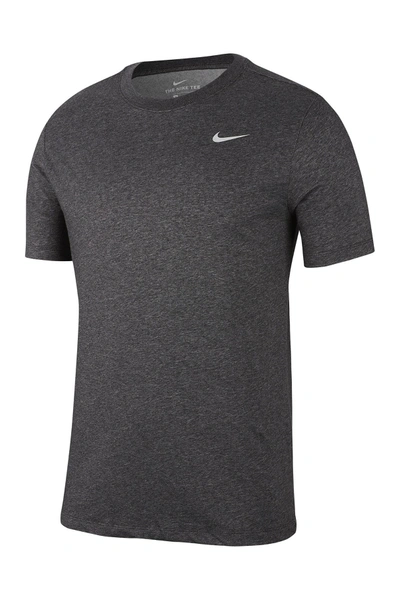 Shop Nike Dri-fit Training T-shirt In 032 Blk H/mslvr