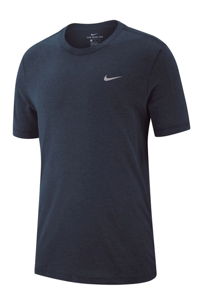 Shop Nike Dri-fit Training T-shirt In 473 Obhthr/mslvr