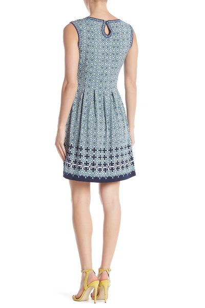 Max studio patterned sleeveless hot sale fit & flare dress