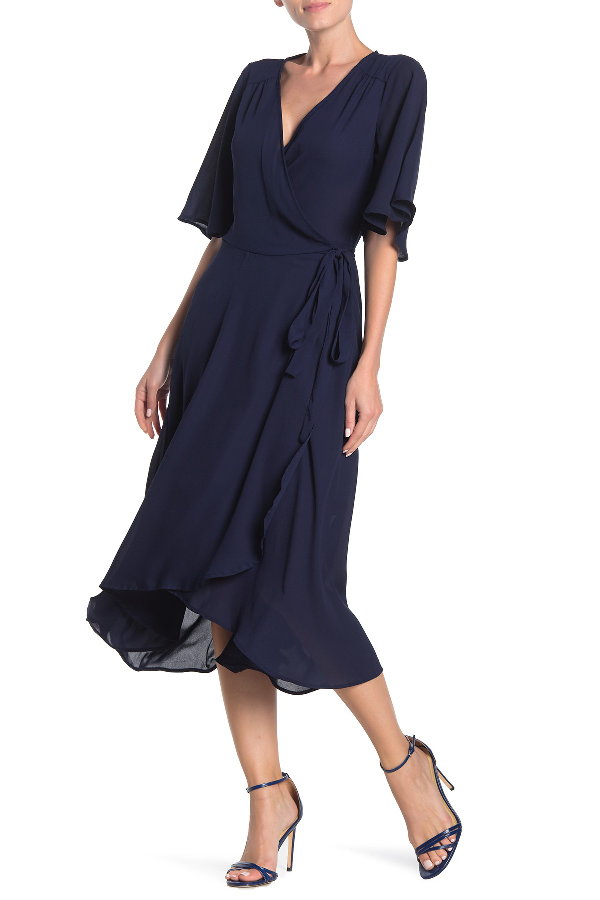 bobeau orna wrap dress