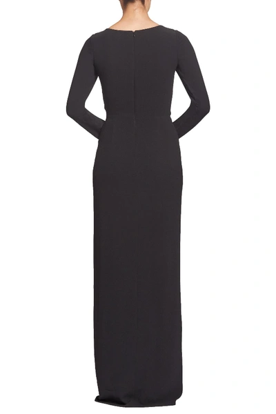 Shop Dress The Population Naomi Twisted Gown In Black