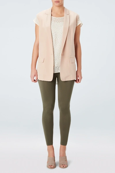 Spanx Cropped Lamn Leggings In Olive Green