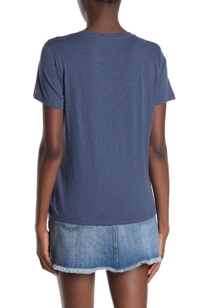 Shop Madewell V-neck Short Sleeve T-shirt (regular & Plus Size) In Naval Blue