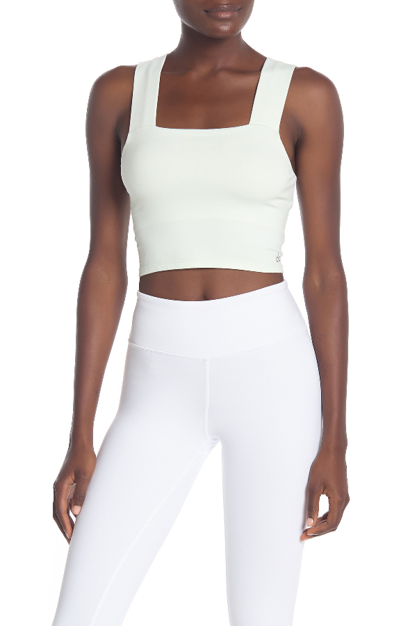 alo binded wide strap crop tank