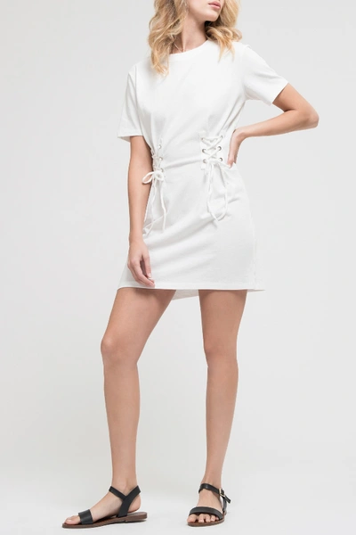 Shop Blu Pepper Corset Knit Dress In White