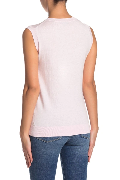 Shop J Crew Crew Neck Knit Shell In Pink