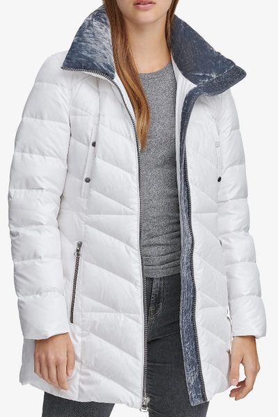 Shop Marc New York Shirley Faux Fur Hood Parka In White