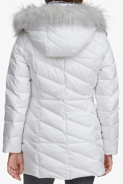Shop Marc New York Shirley Faux Fur Hood Parka In White