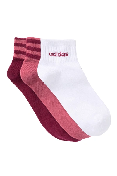 Shop Adidas Originals 3 Stripe Low Cut Socks - Pack Of 3 In Assorted