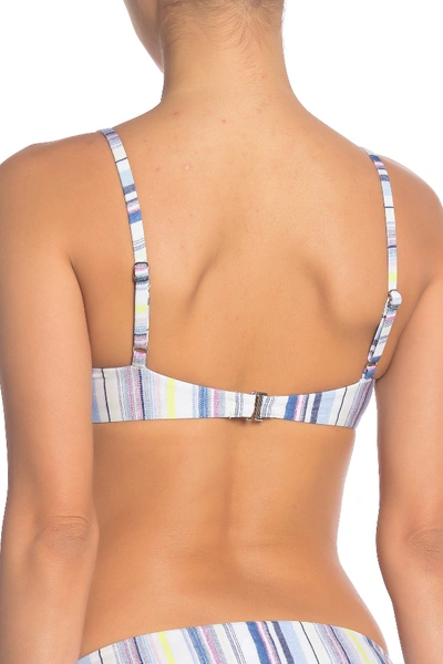 Shop Splendid Line Of Sight Crop Bra Bikini Top In Multi