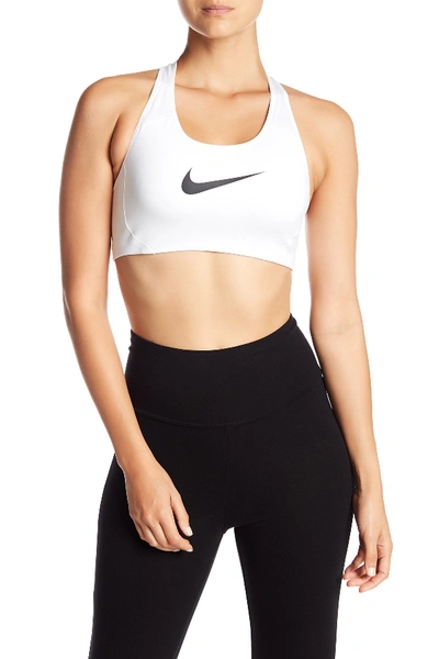Shop Nike Victory Shape Dri-fit Sports Bra In White/black